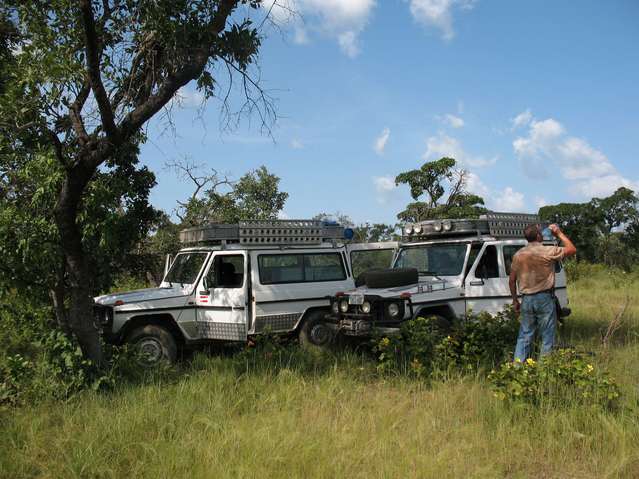 Where we parked the vehicles and strolled to the Confluence