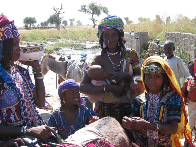 At the water well