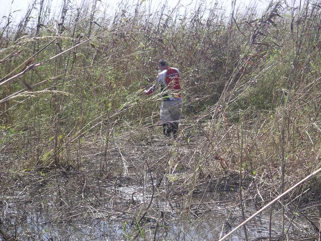 Helmut locating the Confluence