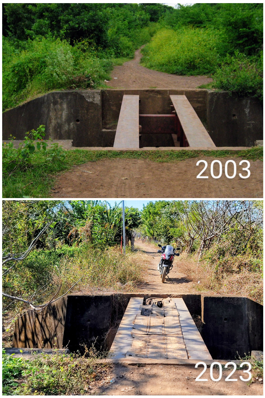 The old railroad bed is still in use. I did not cross this bridge on my bike. 