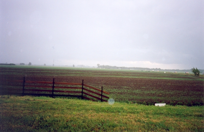 View towards E from the confluence - the TV tower is hardly visible