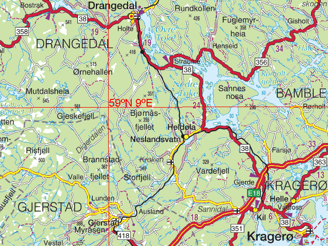 Map of the area