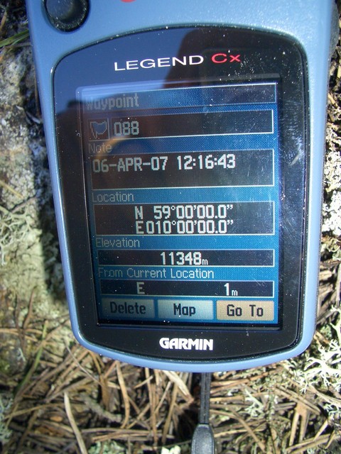 GPS registration of arrival at confluence point