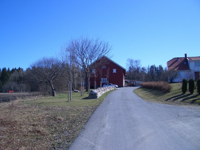 Haugene farm, beyond which is the confluence point