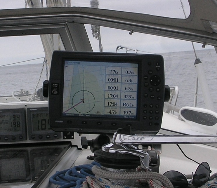 The GPS a second before we passed over the point