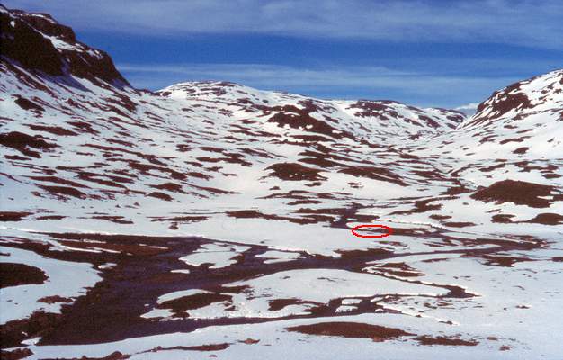 Looking north from a hill overlooking the confluence area