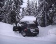 #5: Car in front of the cabin, confluence located some 40 meters behind