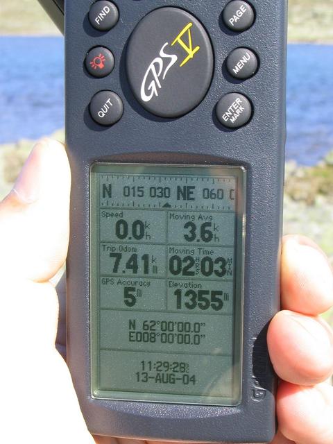 The GPS receiver at the confluence point
