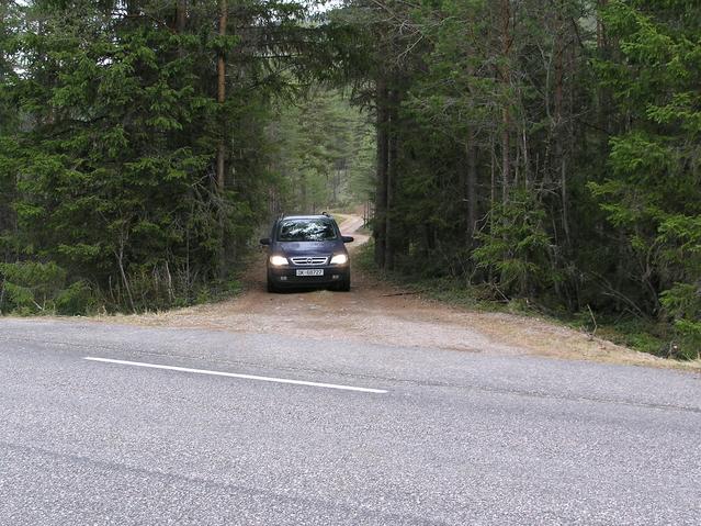 The very narrow road we used to get halfway up the hillside