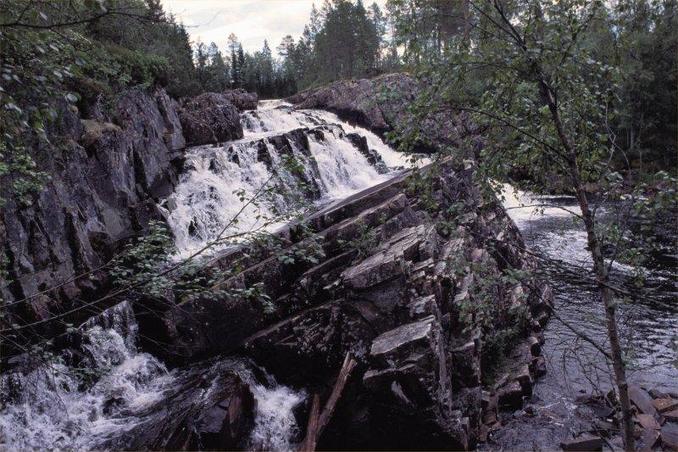 1 km after the start  - Klovstien  waterfall