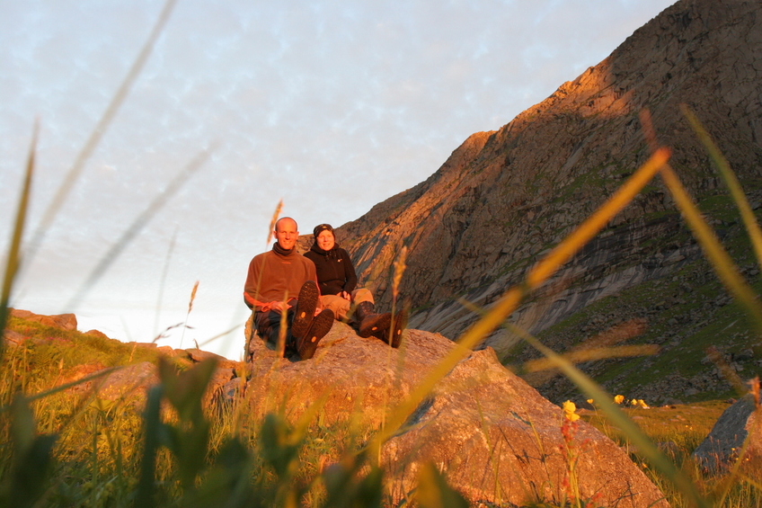 Daniel and Friederike at confluence 68°N 13°E