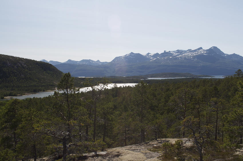 A better view of the pretty lake just South of the confluence point