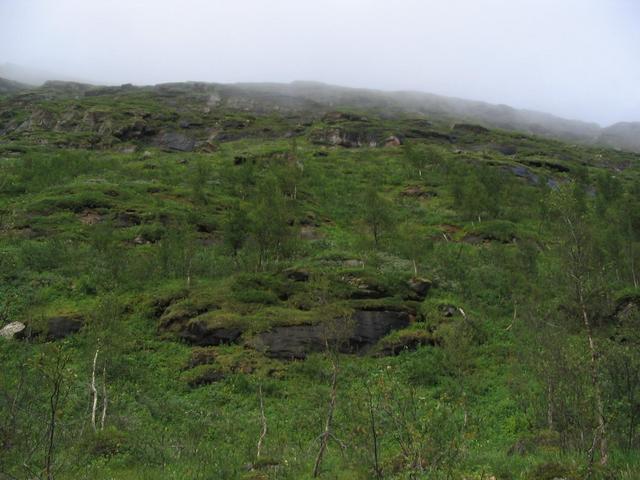 The confluence point seen from the valley floor.