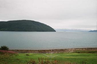 #1: Looking from the road towards the confulence, somewhere in the middle of the fjord...