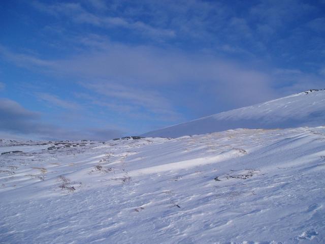 View looking east,  the town Alta  can easily be seen from the top of this hill.