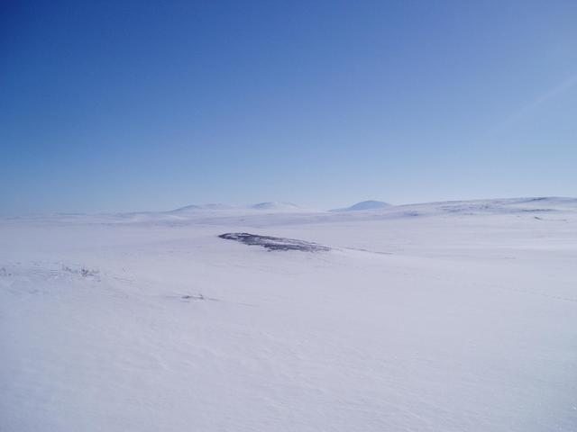 View east from confluence site, towards the mountains of Porsanger municipality