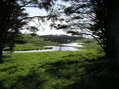 #9: Beautiful lake viewed from the trail 70 meters east of the confluence, looking east.