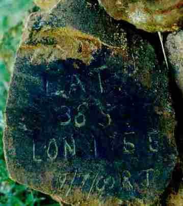 A carving on the cairn