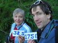 #3: Anne Olsen and Joseph Kerski celebrate confluence arrival without falling down on the steep slope.