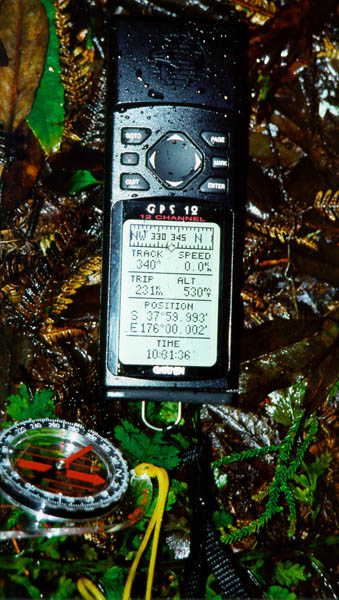 The GPS reading, within 20m