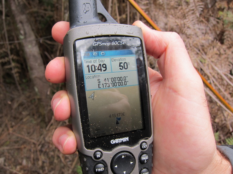 GPS, showing coordinates and altitude
