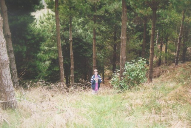 Ollie McGlone standing at the confluence point.