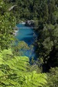 #5: The Hokitika Gorge, downstream from the point (Bruce James used this bridge to cross to the south bank, where the confluence point lies)