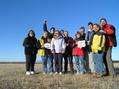 #2: Mireya Armesto, Dorleen Jenson, Joseph Kerski, Stephanie Eddy, Anne Olsen, Margaret Chernosky, Murray Ellis, Mike Anderson, Anita Palmer, and Roger Palmer celebrate standing halfway to the South Pole.