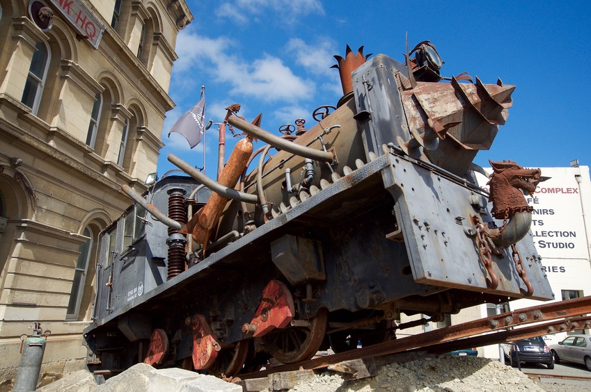 The "Steampunk HQ" art gallery in the nearby town of Oamaru