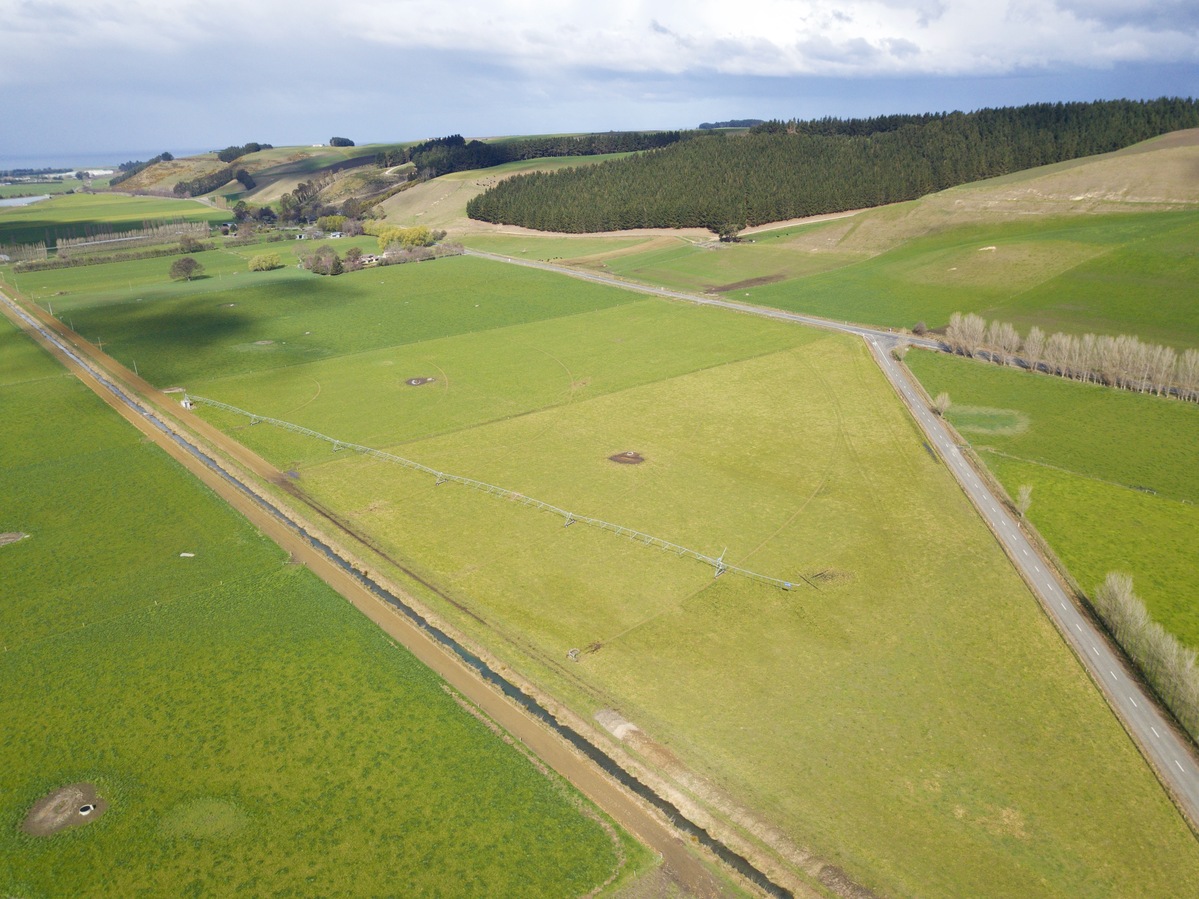 View South, from 120m above the point