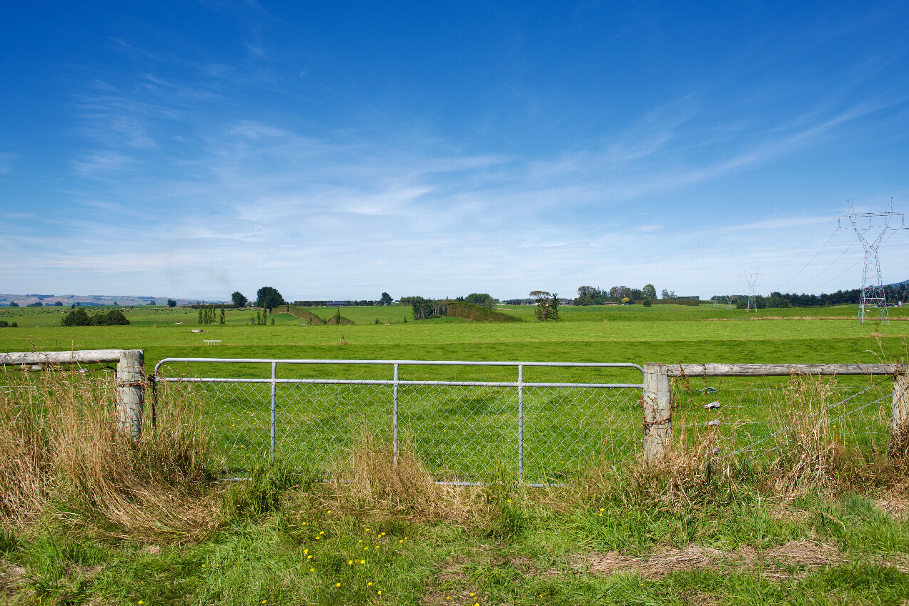 Looking South towards the point from the gate, 337m away