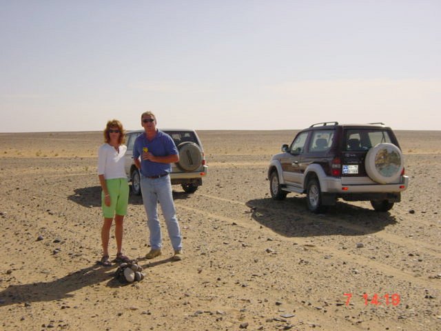 Dave and Kate with cairn