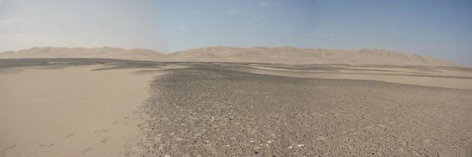 Panorama of point, looking North.  Point is in dark area in center of photo.