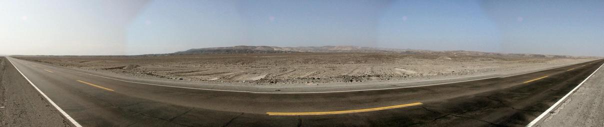 Panoramic view of confluence looking SE.