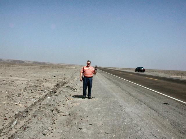 Me at the confluence with my trusty GPS.