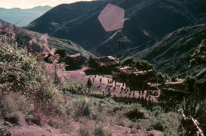 Looking back to the North over Moimor village as we departed.