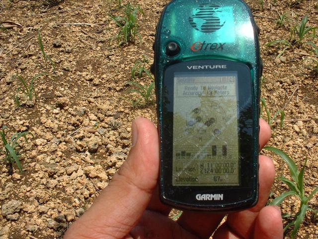 GPS reading at 11N 124E