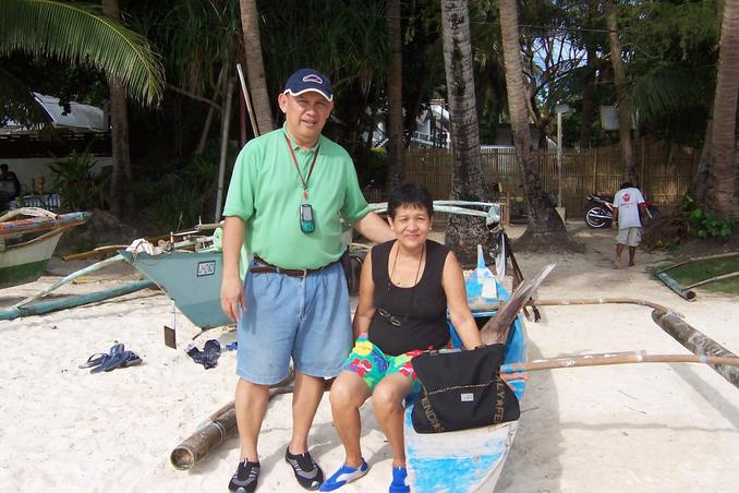 Photo before the boat trip to the Confluence 9 KM offshore from Boracay