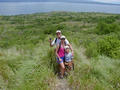 #2: Olma, Kristoff, and Edward 15m (50ft) above the confluence. View Due South. Photo taken by guide Roger Lachica of Talisay, Batangas.