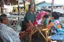 #6: The Mariano Family, Lolo Recto, Lola Judith, daughter-in-law Minella & children at the roadside sari-sari store: they accomodated us while in the beachside.