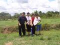 #3: Rudy, Santah, Josephine and Elsa: all hands on the umbrella that marked the 15N 121E Confluence