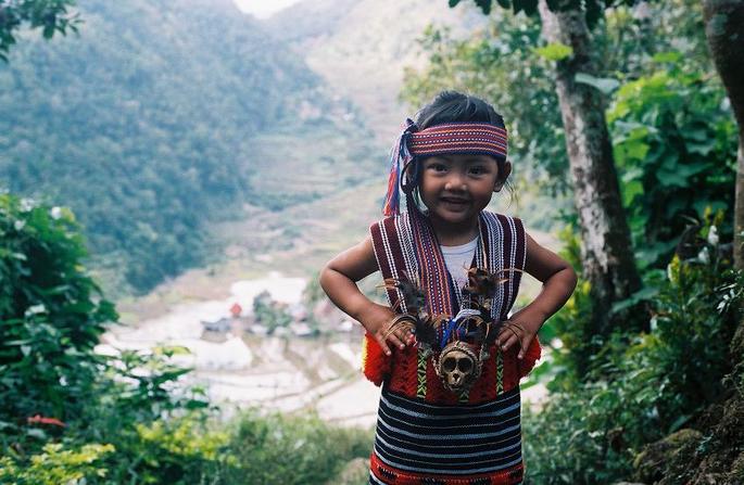 Ifugao girl in traditional clothing.