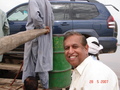 #8: Me (A.K.Khadim) crossing the river in boat along with jeep