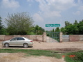 #7: Our car parked in front of school about 100 meters from confluence