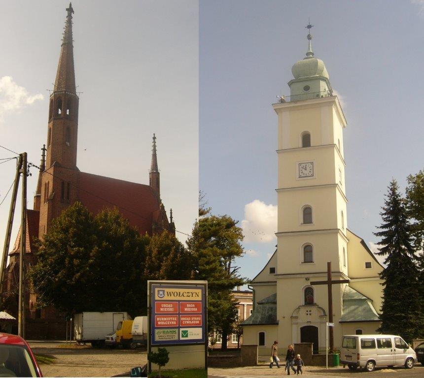 Churches in Wołczyn - Kościoły w Wołczynie 