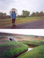 #5: Near the confluence (view towards NE) and the drainage ditches surrounding the "zero"point