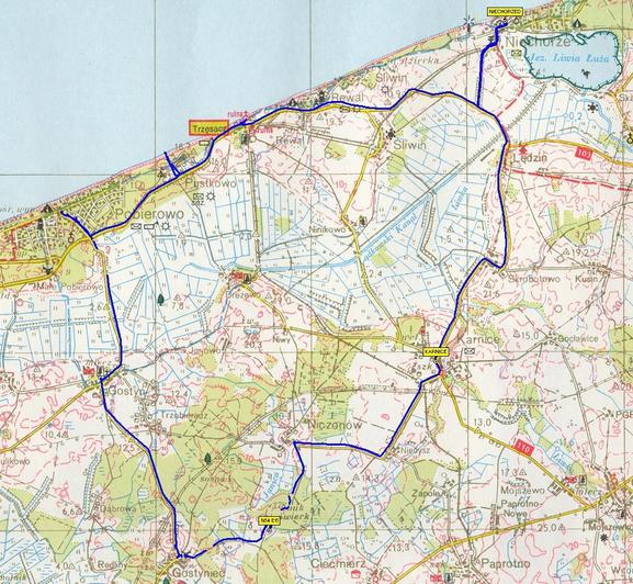 My track on the map (© PPWK 1997)