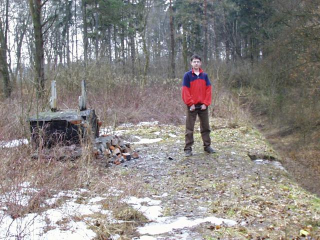 Jarek on the roof of the bunker