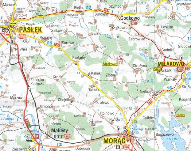 Our track on the map (© Demart 2005) - calibration is not perfect...
