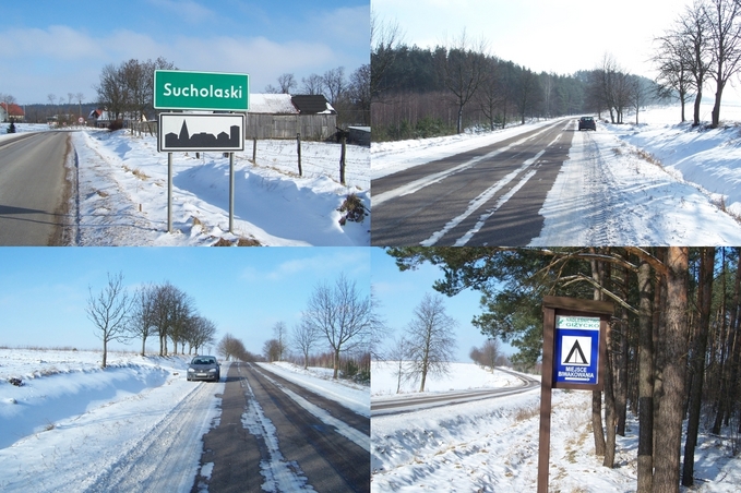 Village of Sucholaski and the nearby road